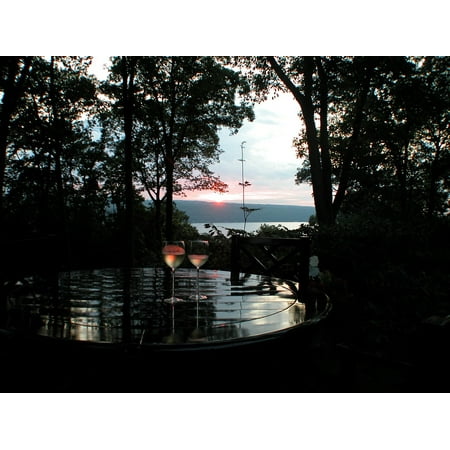 Canvas Print New York Sunset Upstate Stretched Canvas 10 x