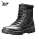 thumbnail image 2 of Botas militares tácticas de cuero transpirable negro para hombre, botines de combate de malla informales del desierto, 2 of 5