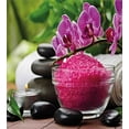 thumbnail image 3 of Ambesonne Spa Duvet Cover Set, Black Stones, 2-Calking, Fuchsia Black and Green, 3 of 7