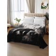 thumbnail image 2 of Twin Flat Sheet 66"x96", Rustic Black Bear Soft Lightweight Bedding Flat Sheets Only, Country Cabin Forest Wildlife Brushed Microfiber Top Bed Sheet, Breathable StainResistant Bedsheets, 2 of 9