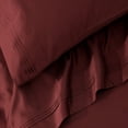 thumbnail image 4 of Superior Egyptian Cotton Solid Pillowcase Set, Standard, Burgundy, 4 of 5