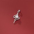 thumbnail image 3 of Colgante único hueco, hermoso y brillante, con forma de flor incrustada con diamantes, estilo plata pura 999, accesorios, 3 of 5