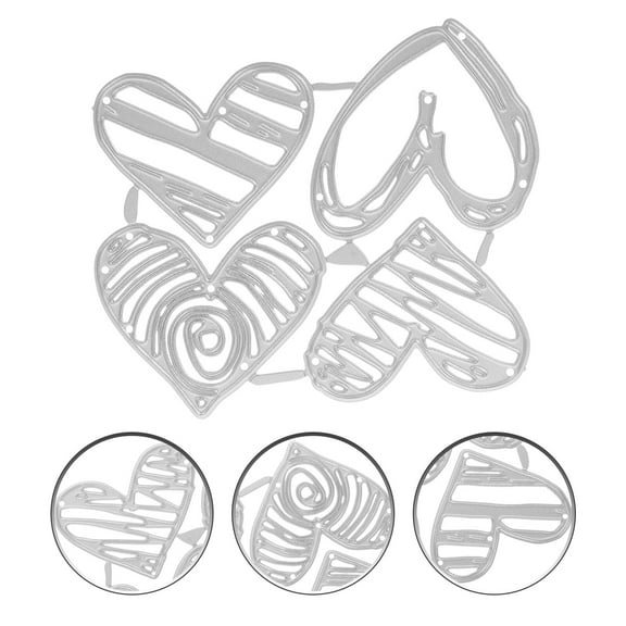 Alvinma 1 Set of Heart Metal Die Cuts for Card Making Cutting Dies Stencil Scrapbooking Cut DIY