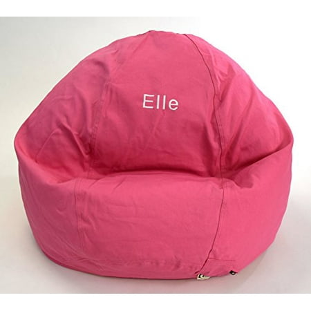Bean Bag Chair Kid Size Personalized Embroidered Comfy Pink Bean Bag Chair Kid Size Personalized Embroidered Comfy Pink