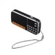 thumbnail image 3 of Mini Radio AM Altavoz Estéreo Portátil Digital Reproductor de Audio MP3 Radio Linterna LED Soporte Unidad USB Tarjeta TF Entrada Auxiliar, 3 of 5