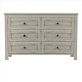 thumbnail image 4 of Xukmct Wooden 6 Drawer Dresser Storage Cabinet for Bedroom, Living Room, Gray, 4 of 9