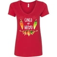 thumbnail image 3 of Inktastic Cinco De Mayo Peppers Women's V-Neck T-Shirt, 3 of 5