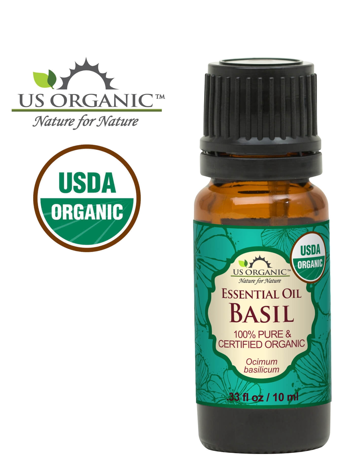 US Organic Basil Essential Oil, 100% Pure USDA Certified Organic, 30 ml