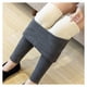 thumbnail image 2 of Mujeres Cálidas Leggings Espesar Push Up Elasticity Femenino Térmico Noveno Pantalones Adelgazante Color Sólido Frío Tiempo frío Pantalones suaves Gris oscuro S Methold AP004665-25, 2 of 7