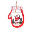 thumbnail image 1 of Gibobby Decoración navideña Guantes de Colgante ahuecado Dibujos animados Papá Noel Muñeco de nieve Trineo Árbol de Navidad Colgante(A), 1 of 2