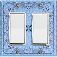thumbnail image 1 of Metal Light Switch Plate Cover Blue Paisley Bandana Spotted Tile Pattern TIL081, 1 of 1
