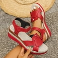 thumbnail image 2 of Wensltd Women Open Toe Sandals Wedge Solid Color Summer Trendy Sandals Casual Breathable Outdoor Daily Shoes, 2 of 8