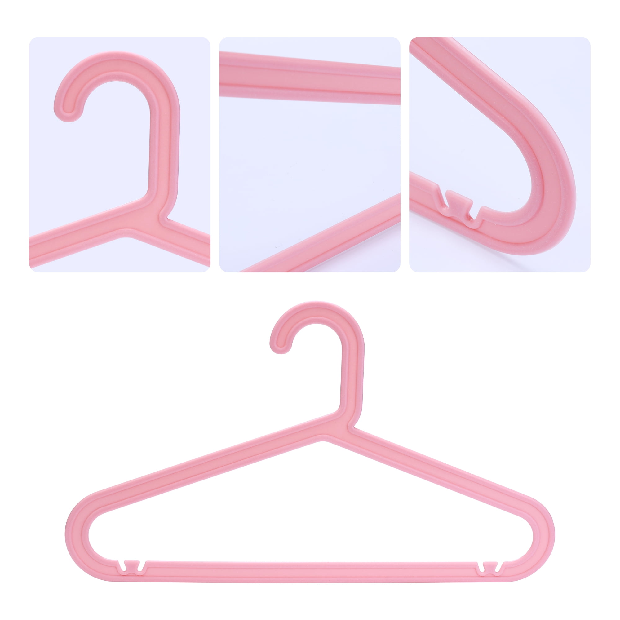 Unique Bargains Durable Space Saving Clothes Hangers 20 Packs Pink