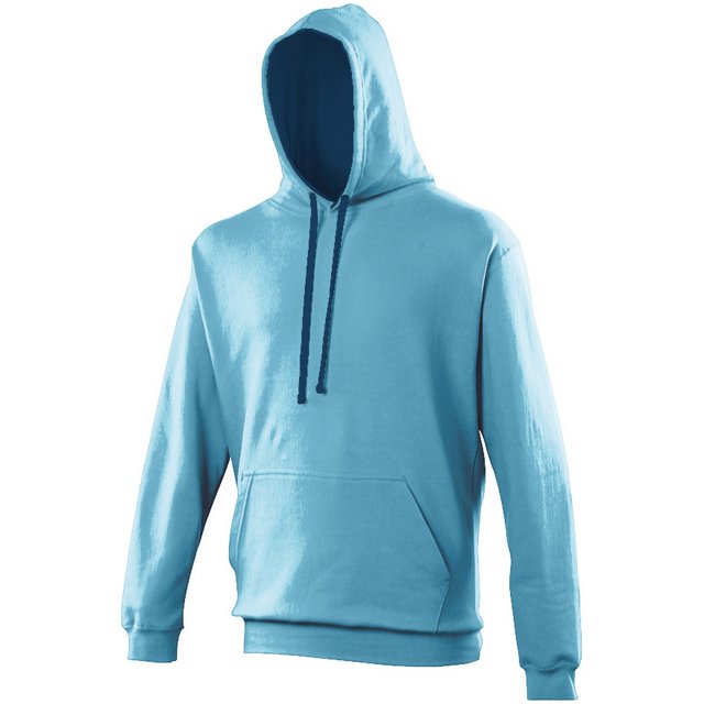Awdis - Sudadera con capucha Modelo Varsity - Correr/Fitness/Gym/Deporte (Azul Hawaiano/Azul Oxford)