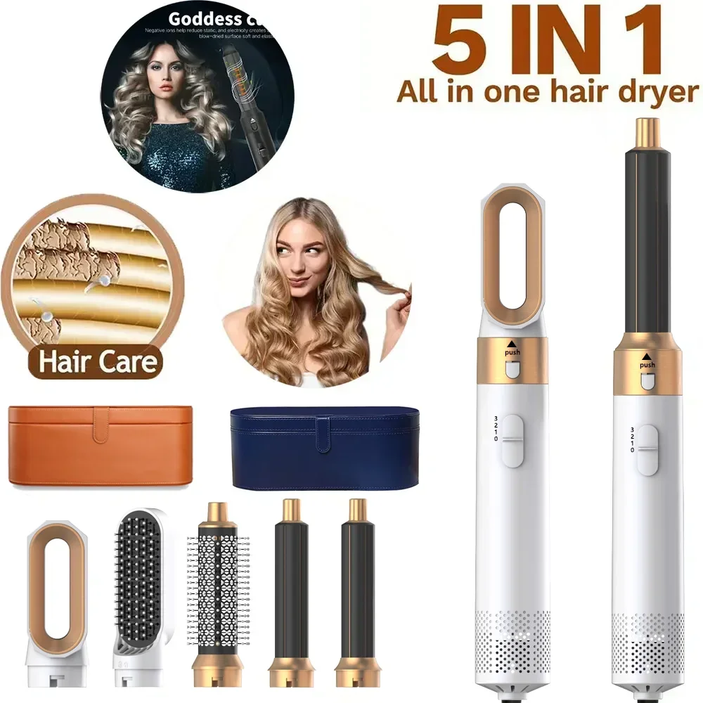KKM Styler New Updated 5 In 1 Hair Styler, Hot Air Brush, Hair Dryer