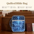 thumbnail image 7 of Xixirimido Bible Cover, Bible Carrying Book Case for Women Men, Multi-pocket Protective Church Organizer Bag with Handle Christian Gift, Blue Sika Deer Cross, 7 of 7