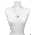 thumbnail image 3 of Delight Jewelry Silvertone Domed Multi Color RDA Silvertone Script Initial Disc - R - Charm Necklace, 20"+3", 3 of 4