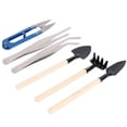 thumbnail image 1 of AMERTEER 8-Piece Bonsai Tool Set Succulent Garden Hand Tool Kit with Trimmer Mini Rake Mini Spade Tweezers Bud and Leaf Trimmer, 1 of 13