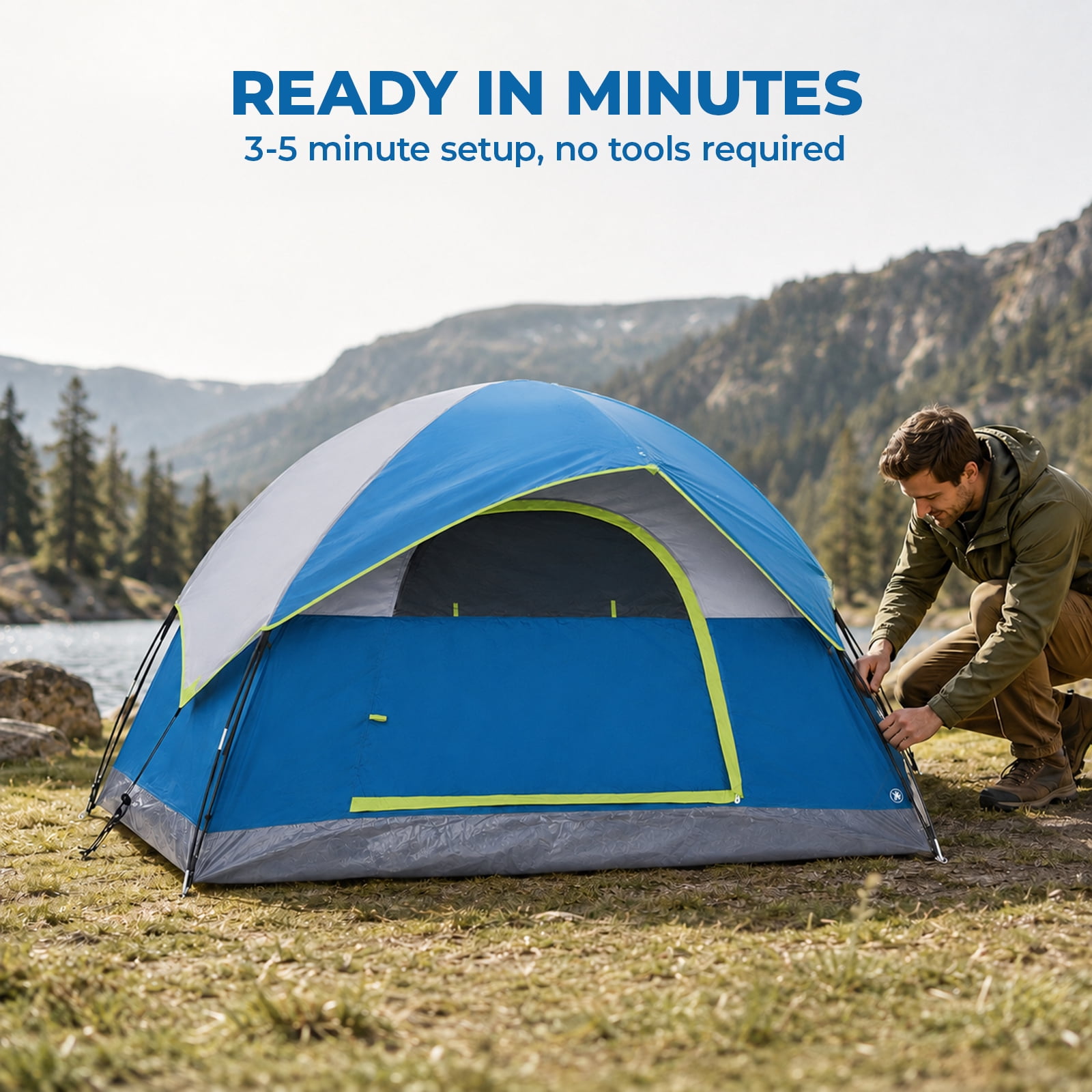 Alvantor Camping Tent for 2 Person, Waterproof Dome Tent,Spacious, Lightweight Portable Backpacking Tent for Outdoor Camping/Hiking