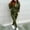 Army Green, variant on Women's Athletic Jogging Suit 2 Piece Set Casual Loose Hoodie Sweatpants Tracksuit