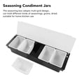 thumbnail image 3 of Elegant Seasoning Box, Seasoning Storage Container Cruet for Home Kitchen Condiment Jars with Cover and Spoon for Pepper Spice Salt Sugar Storage, 3 of 8