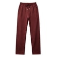 thumbnail image 4 of Gubotare Mens Athletic Pants with Pockets Sweatpants for Men Baggy Drawstring Elastic Waist Wide Leg Sweat Pants with Pockets Loose Athletic Workout Clothes (Wine,M), 4 of 5