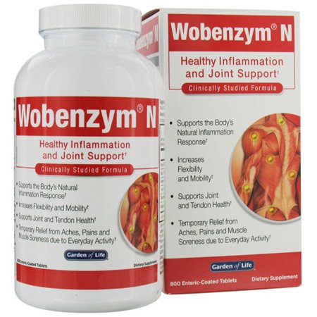 Garden Of Life Wobenzym N Healthy Inflammation And Joint Support Tablets - 800 (Best Treatment For Inflammation)