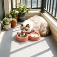 thumbnail image 6 of Tuvgenk 2-in-1 Cat & Dog Bowl Set with Automatic Water Dispenser & Food Tray Non-Slip Pet Feeder 10.63" Pink, 6 of 6