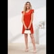 thumbnail image 5 of Vestidos de Verano para Mujer, Cuello en V, Corta, Vestido Informal, Color Naranja, Talla L, 5 of 8