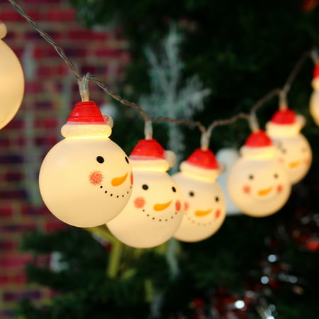 Snowman Designed LED Strings Fairy Lights Lights for Christmas Decoration Christmas Tree Ornaments Snowball Party Home