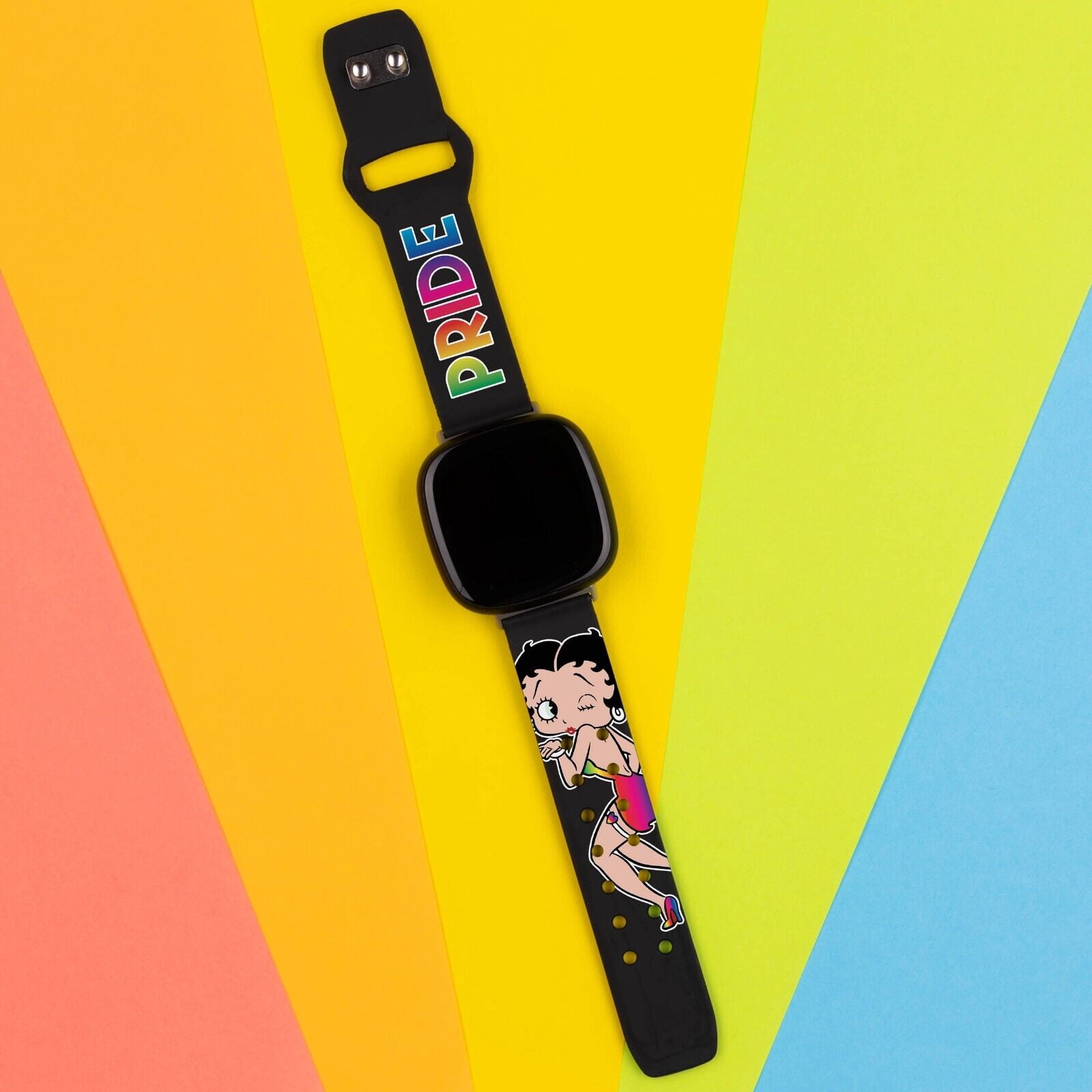 Betty Boopy Pride HD Watch Band Compatible with FitBit Versa 3 & Sense (20mm Long Pride) by Affinity Bands