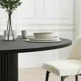 thumbnail image 3 of MAYEERTY 52 in. Soild Wood Black Dining Table Round Kitchen Table, 3 of 5
