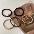 thumbnail image 4 of Guardurnaity Anillo elástico para el pelo, corbata para festival, fiesta de cumpleaños, boda, viaje, escuela, trabajo, cuerda, tocado portátil para mujer y Accesorio para el cabello Marrón Guardurnaity AP018021-04, 4 of 6