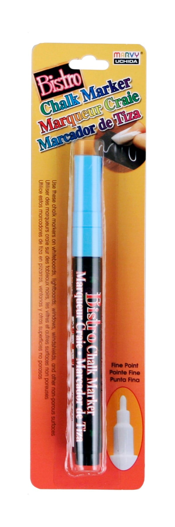 Bistro Chalk Marker Fine Point-Fluorescent Light Blue