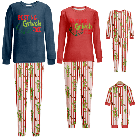 

FUNIER Holiday Family Matching Christmas Pajamas Sleepwear Set Christmas Print Sizes for Adult-Kids-Baby-Pet 2-Piece Top and Pants Bodysuits Xmas PJS Sleepwear