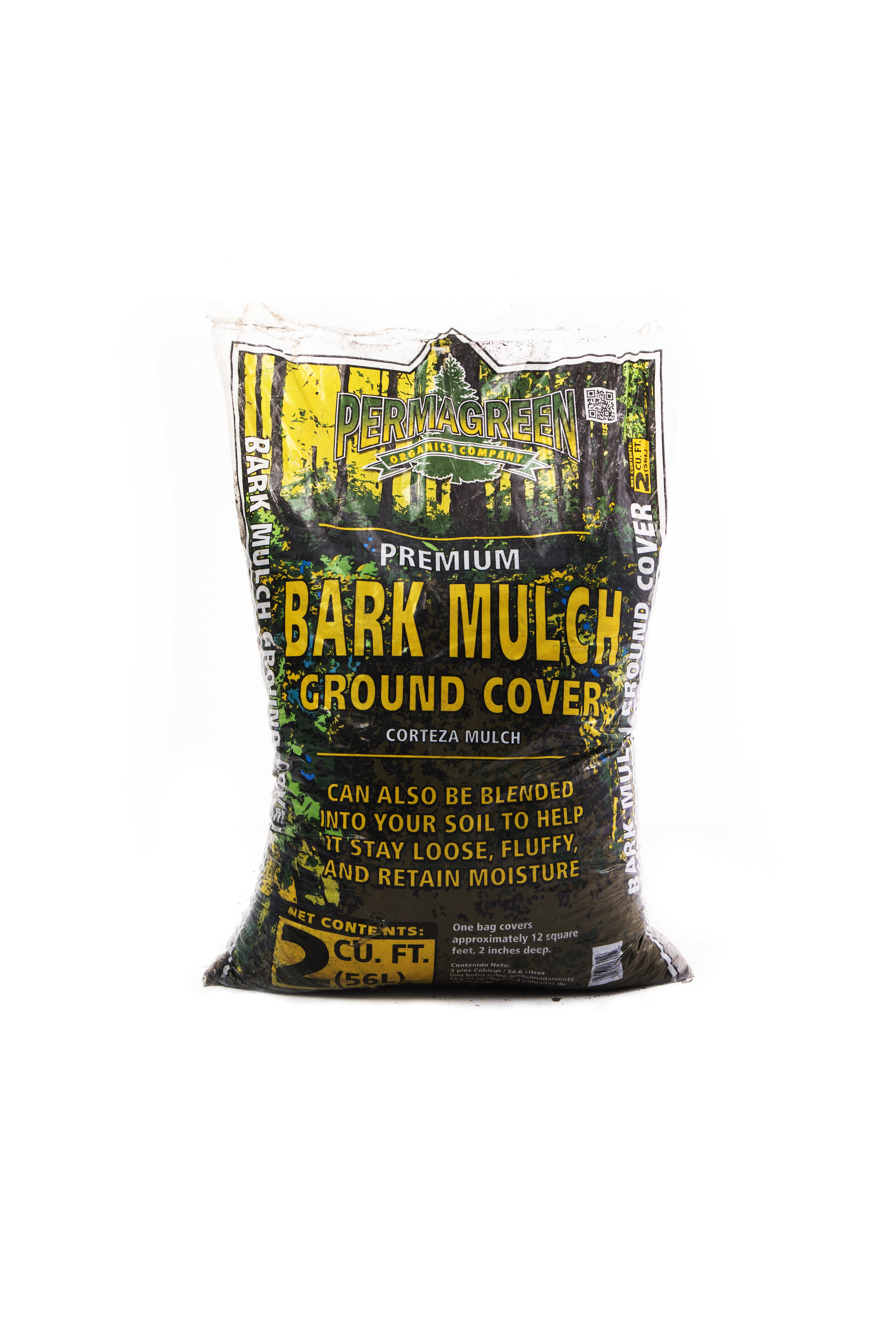 PermaGreen Pine Bark Brown Mulch Ground Cover, 2 Cu. ft., Retains Moisture & Suppresses Weeds