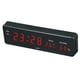 thumbnail image 1 of Reloj Despertador Pantalla Temperatura Humedad rojo, 1 of 7