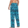 thumbnail image 6 of FREEAMG Blue Butterfly Pajama Pants for Men, Men's Separate Bottoms, Comfortable Lounge Pants for Men（178）, 6 of 7