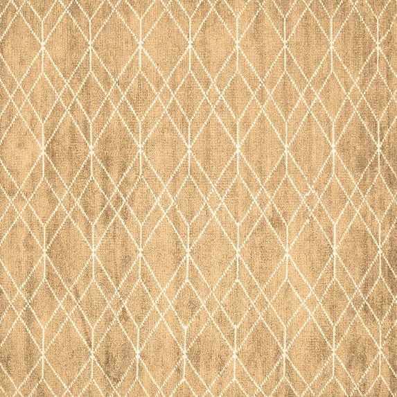 Ahgly Company Indoor Square Abstract Brown Contemporary Area Rugs, 6' Square