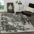 thumbnail image 3 of SAFAVIEH Adirondack Zoey Traditional Faded Area Rug, Silver/Black, 10' x 10' Square, 3 of 6