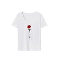 thumbnail image 1 of Camiseta para mujer, suave, cómoda, cuello redondo, para viajes, deportes S, 1 of 7