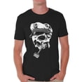 thumbnail image 1 of Awkward Styles Skull with Captain Hat and Pipe Tshirt for Men Sugar Skull Shirt Captain Skull T Shirt Dia de los Muertos Gifts for Him Day of the Dead Shirt for Men Skull Gifts Cool Skull Shirt, 1 of 4