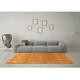 thumbnail image 3 of Ahgly Company Indoor Round Abstract Orange Modern Area Rugs, 4' Round, 3 of 4