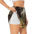thumbnail image 2 of Haiem Dinosaur Bald Eagle Women's 2 in 1 Running Shorts - Lightweight Athletic Workout Gym Yoga Breathable Sports Shorts Liner with Phone Pockets-Small, 2 of 9