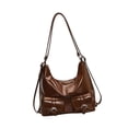 thumbnail image 3 of Bolsa de hombro de damas de mochila casual elegante para el trabajo de vacaciones que sale de compras de citas Marrón, 3 of 8