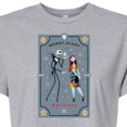 thumbnail image 3 of The Nightmare Before Christmas - Merry Scary Holiday - Juniors Cropped Cotton Blend T-Shirt, 3 of 5