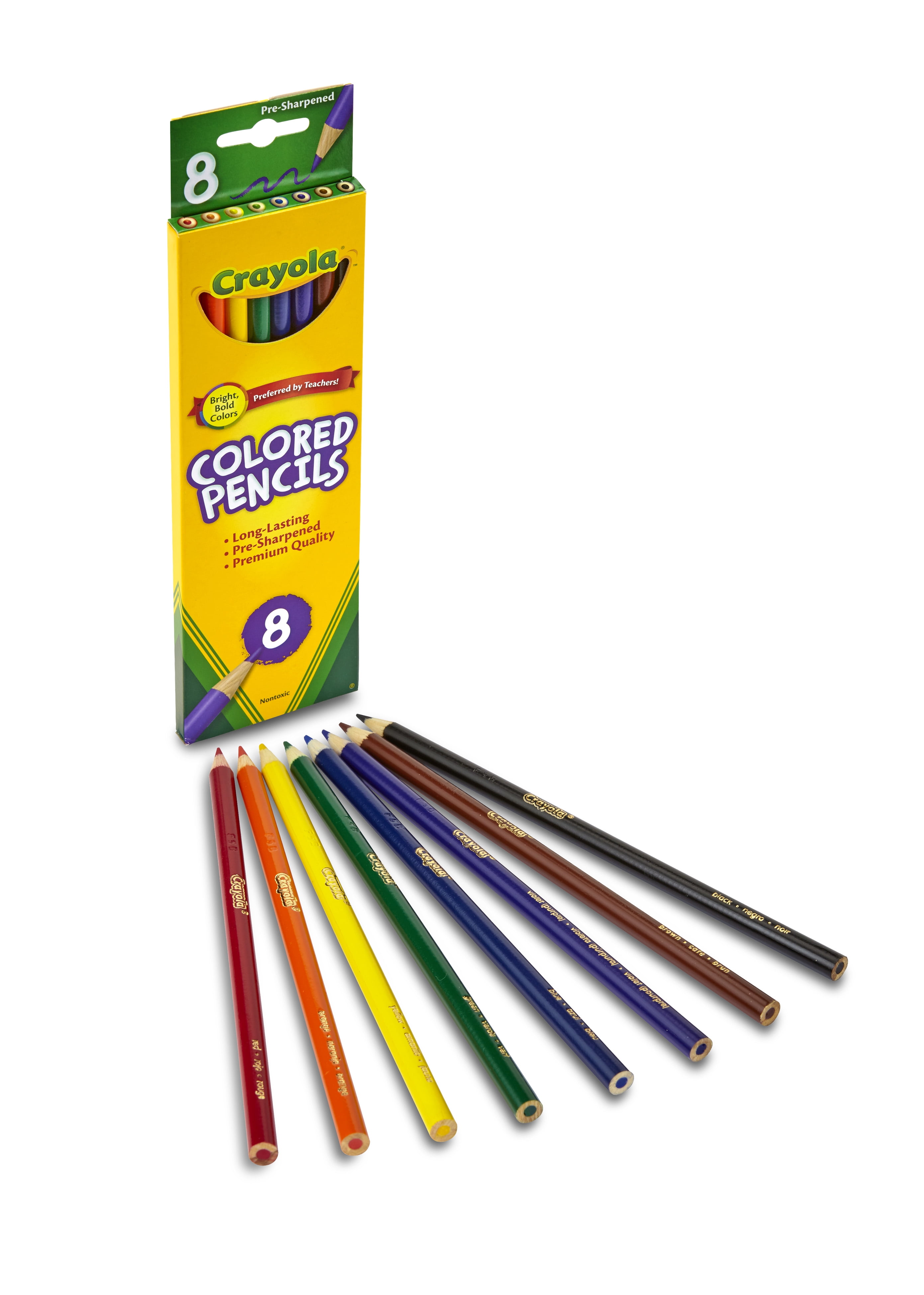 Neon Colored Pencils, 8ct Coloring Set, Crayola.com