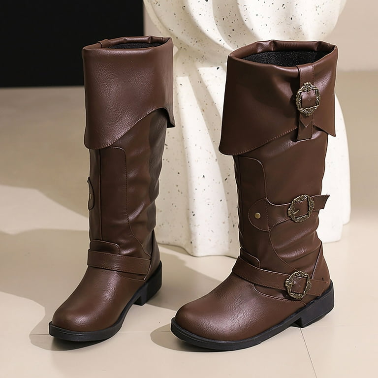 Guttear Pirate Boots for Women Men Renaissance Steampunk Boots