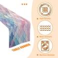 thumbnail image 3 of BaHomeck Table Runner 13*72 In,Set Of 1 Watercolor And Pastel Mermaid Scales High Density Cotton Linens Machine Washable Table Runner For Kitchen Dining Table Coffee Table Decor, 3 of 4