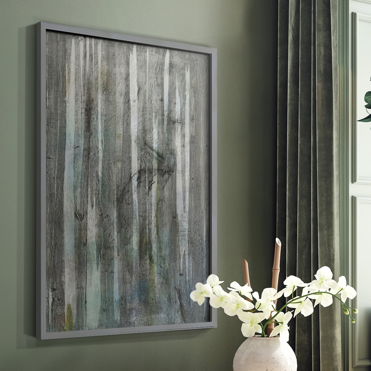 Birch Forest Abstracts I in Paper Solid Wood 22 x 28 Framed Print
